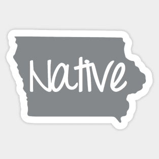 Iowa Native Pride IA Sticker